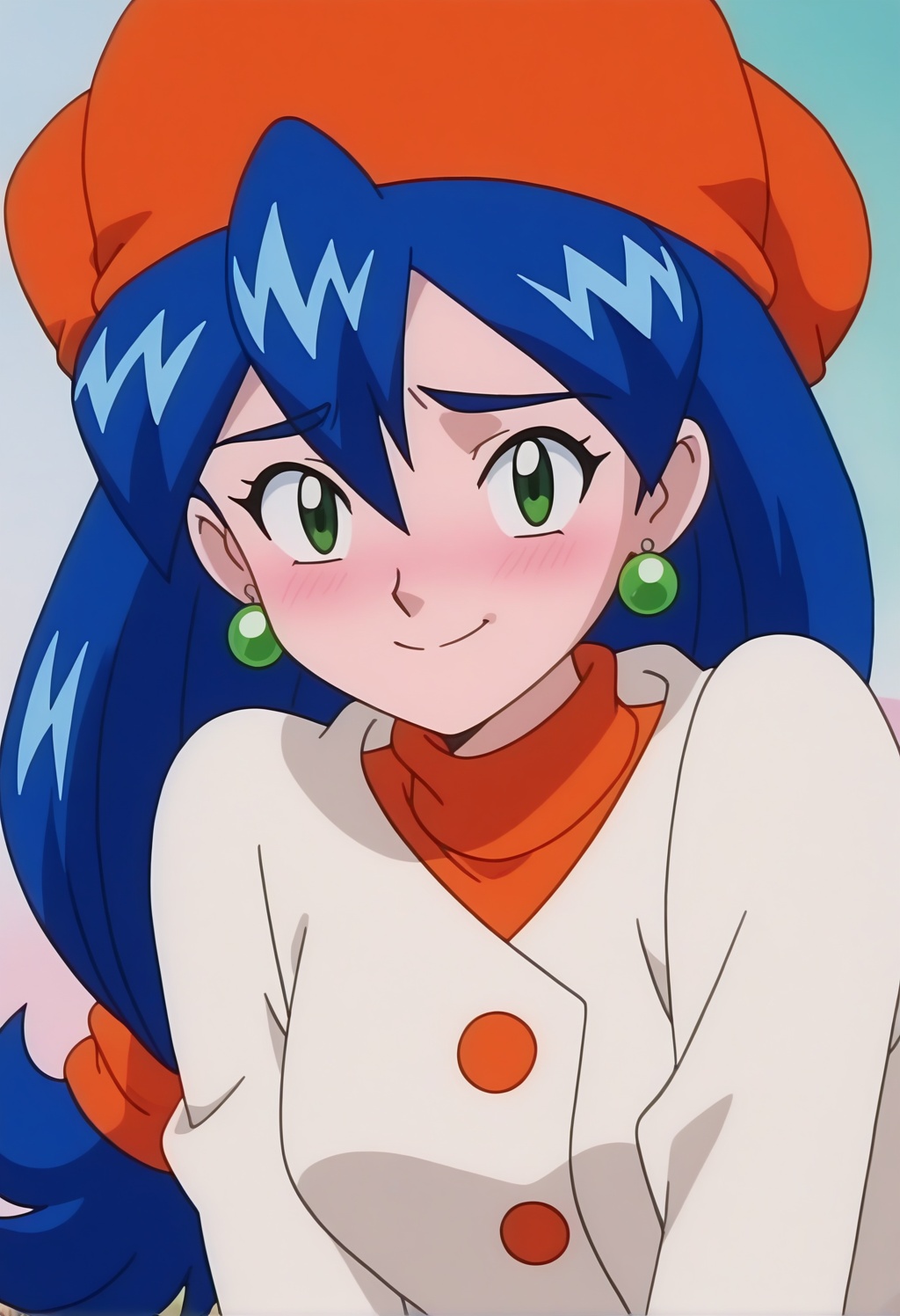 stellapkm,  1girl,  blue hair low-tied long hair on Tensor.Art