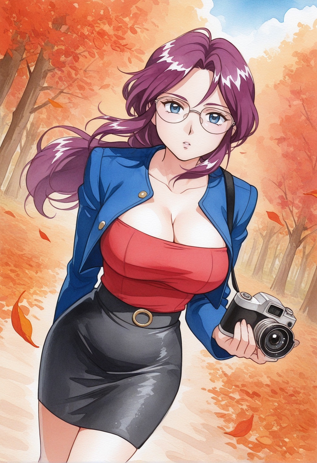 loreleipkm,  1girl,  purple hair on Tensor.Art