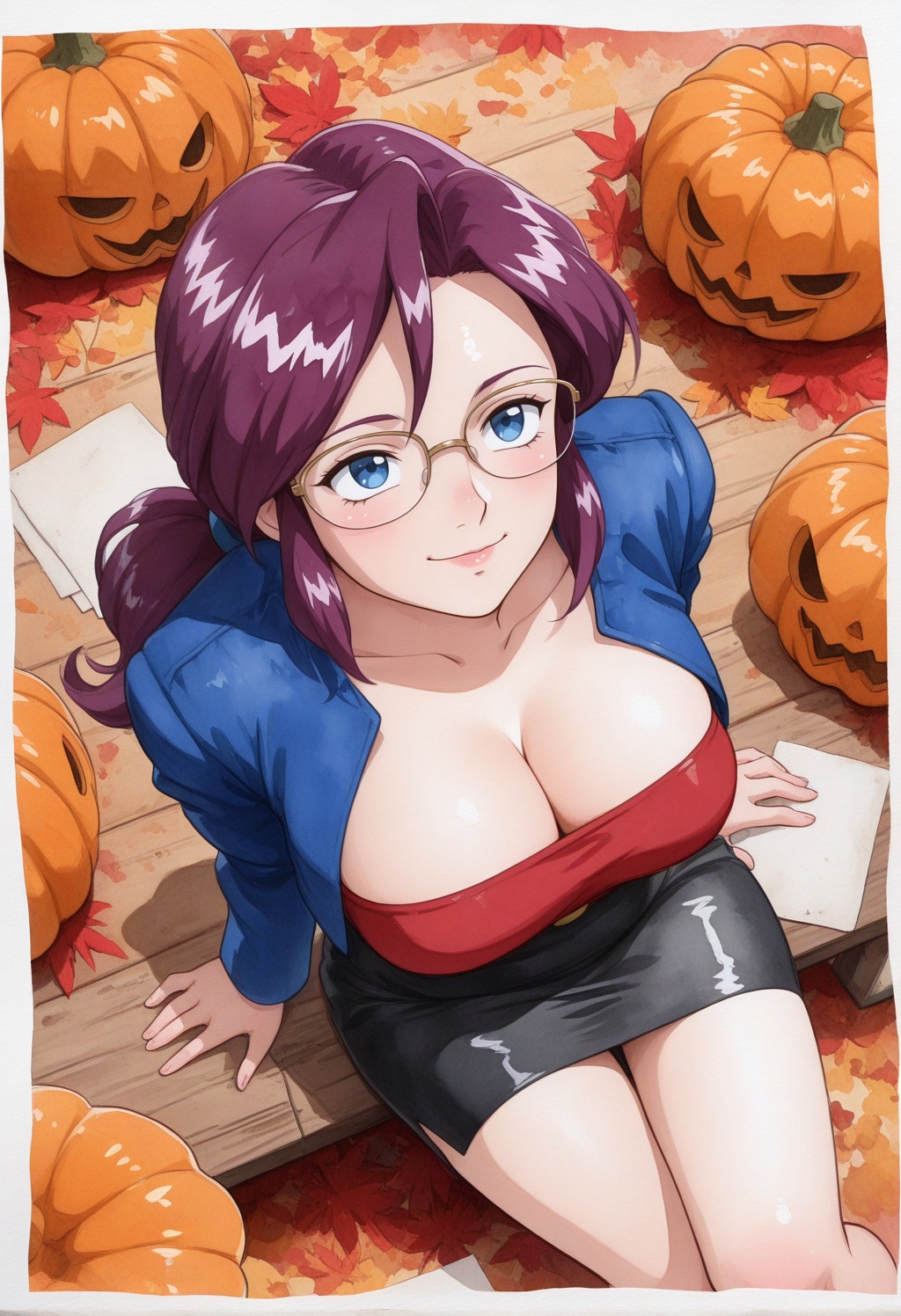 loreleipkm,  1girl,  purple hair on Tensor.Art