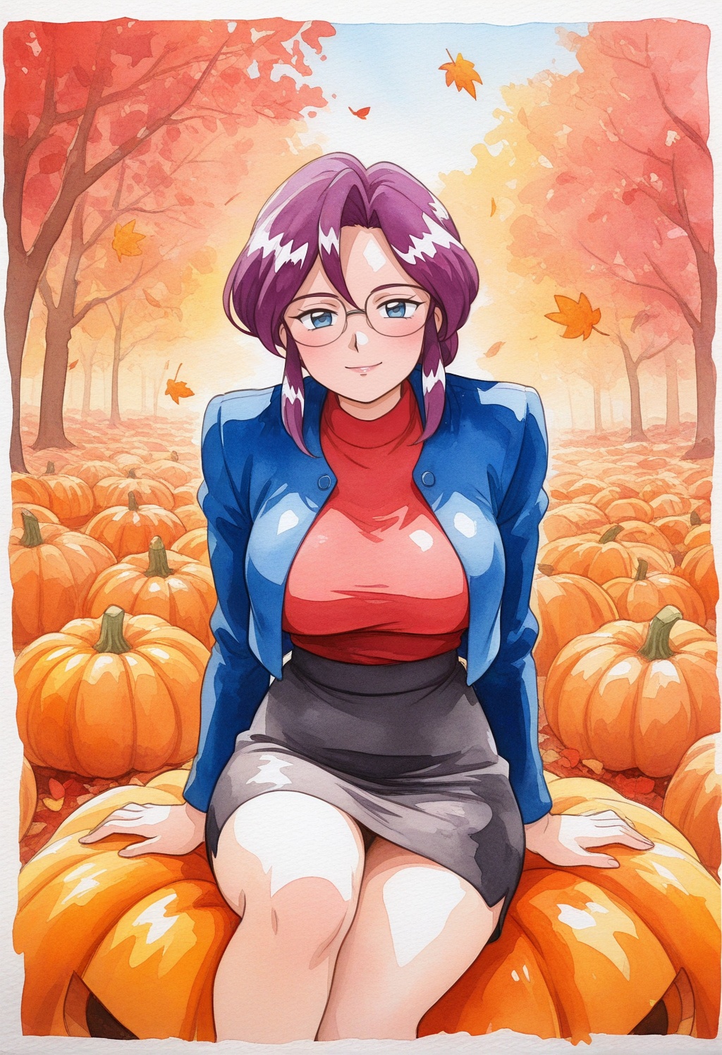 loreleipkm,  1girl,  purple hair on Tensor.Art