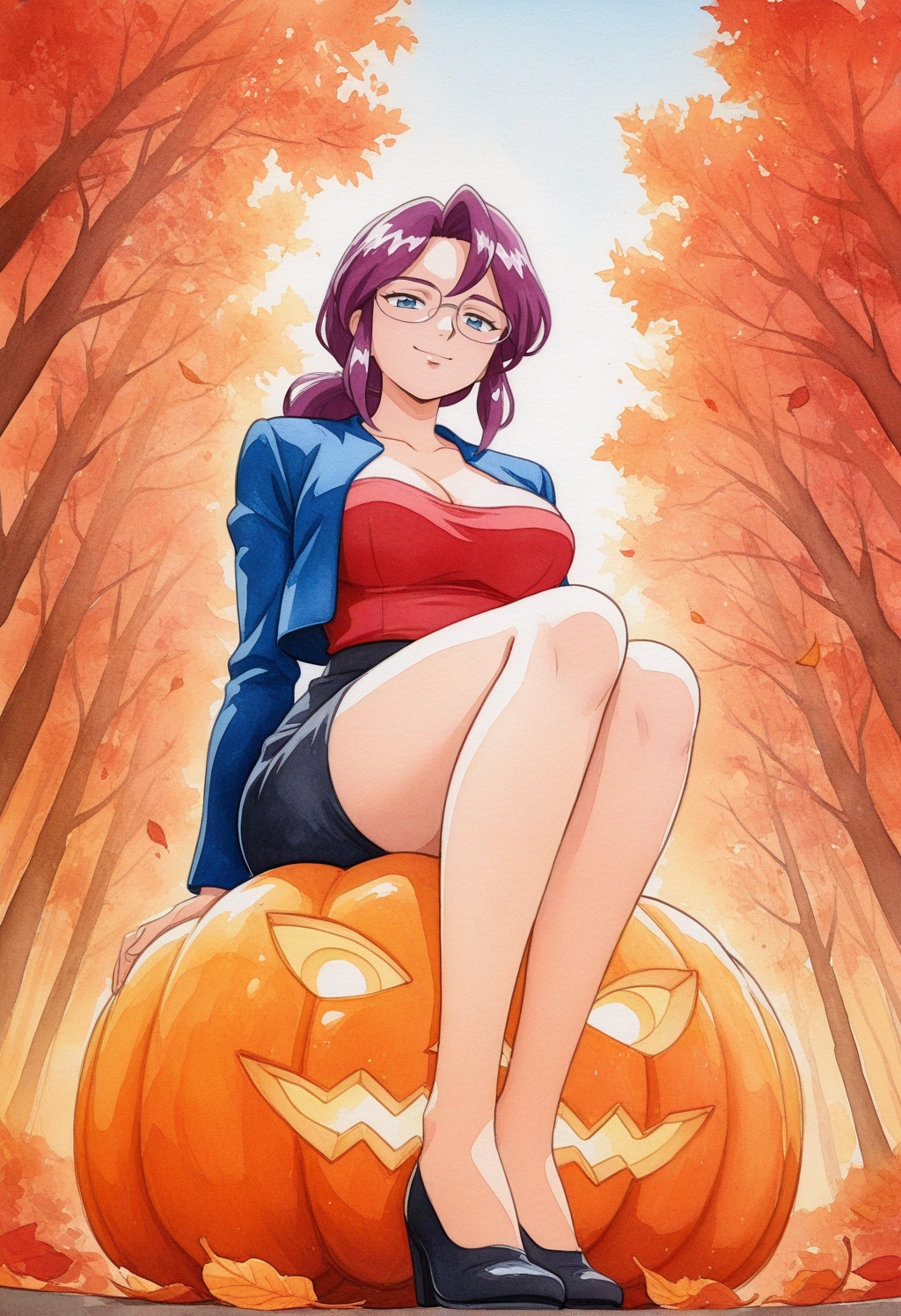 loreleipkm,  1girl,  purple hair on Tensor.Art