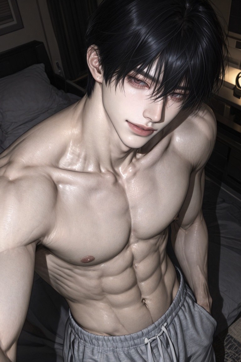 A young East Asian man in his early twenties,  tall and slender,  black hair with slightly disheveled bangs on Tensor.Art