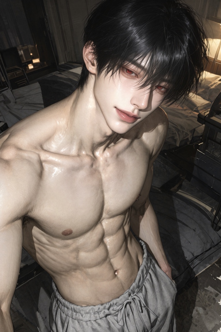 A young East Asian man in his early twenties,  tall and slender,  black hair with slightly disheveled bangs on Tensor.Art