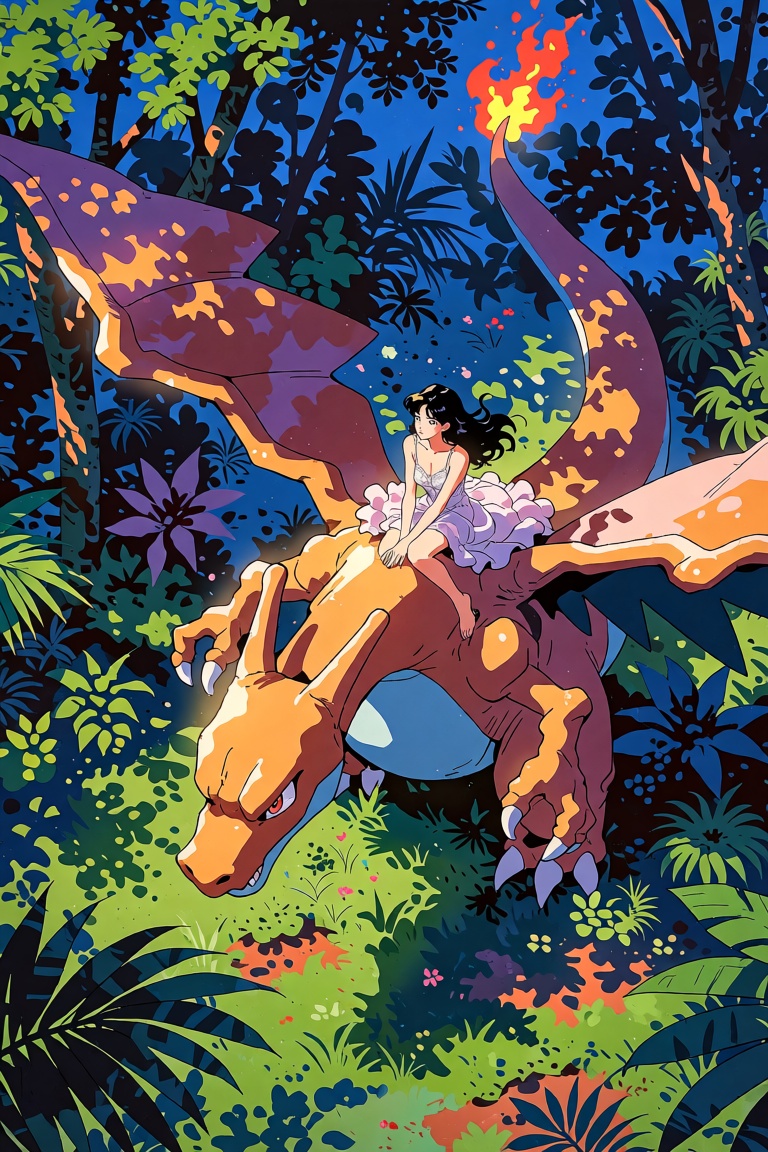 retro,  ( ((Emphasize a blend of anime aesthetics with painterly digital rendering techniques)),  the use of light and sha...