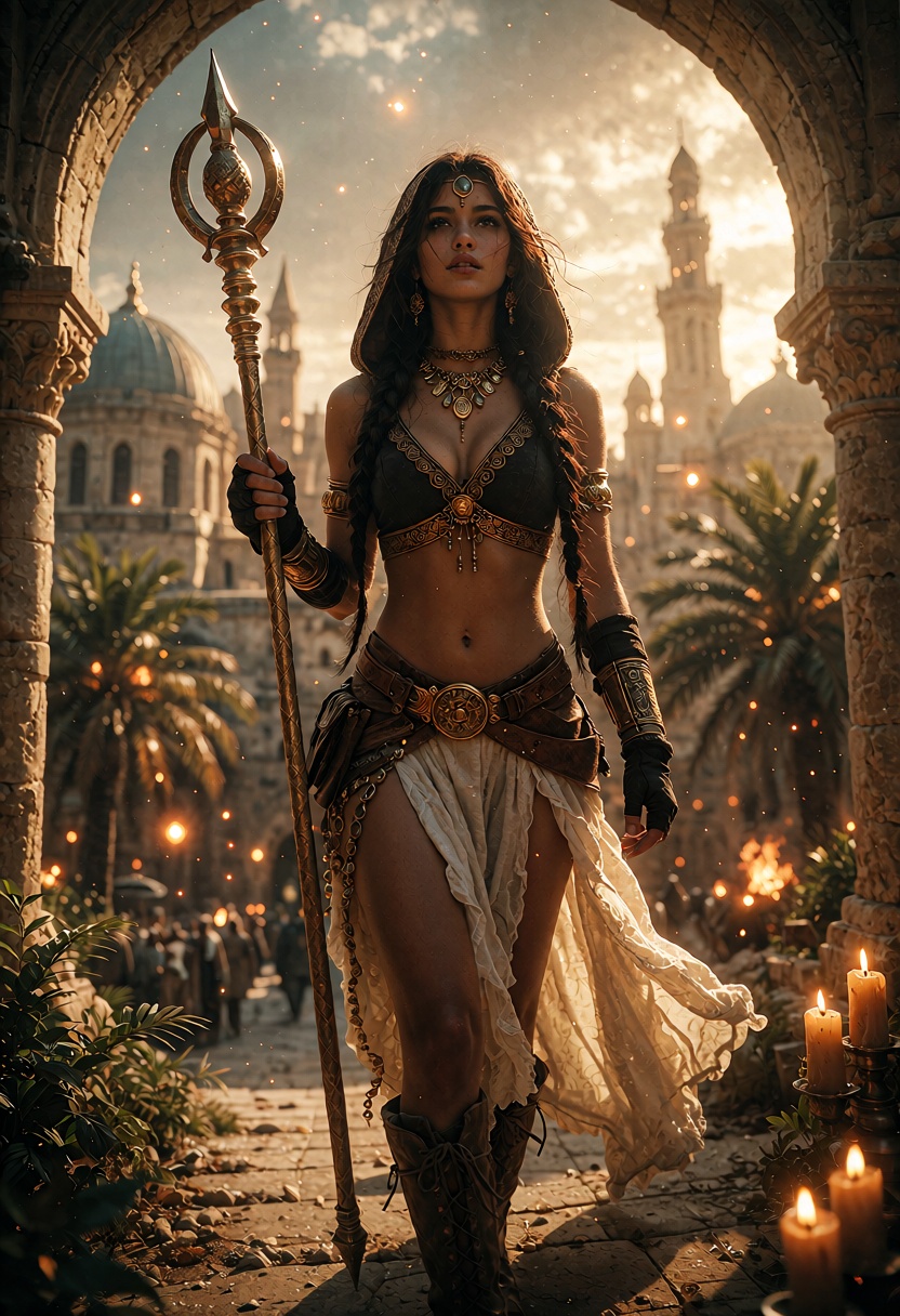 an ***** woman in her early twenties deep brown skin,  long black braided hair,  black eyes on Tensor.Art