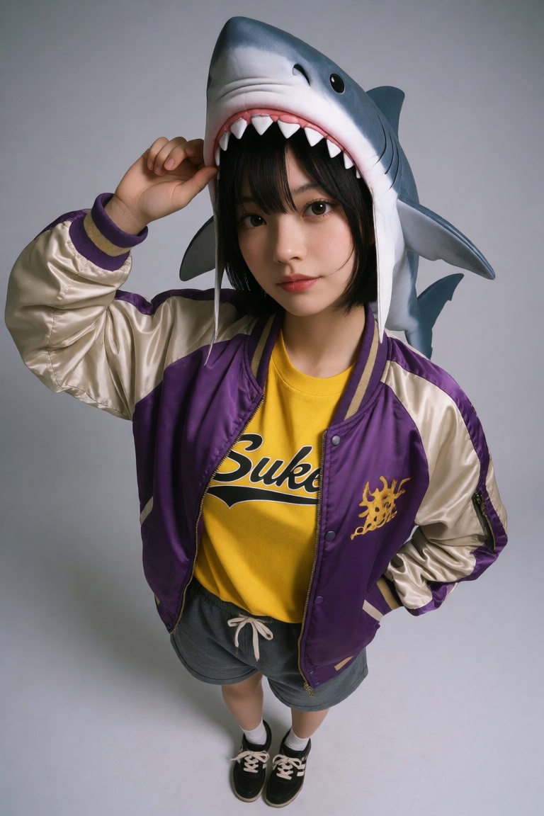 woman,  big breasts,  sukajan jacket on Tensor.Art