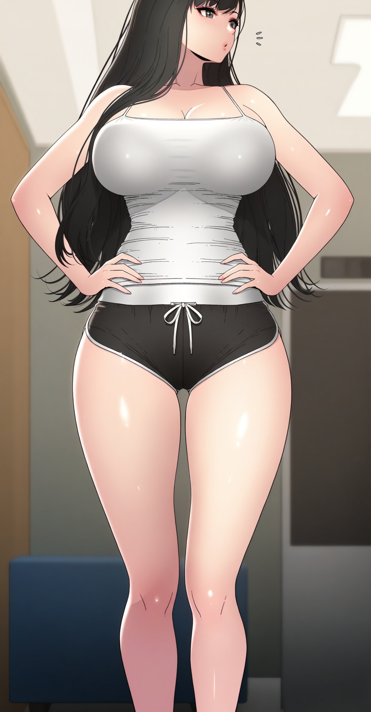 1girl,  solo,  black hair on Tensor.Art