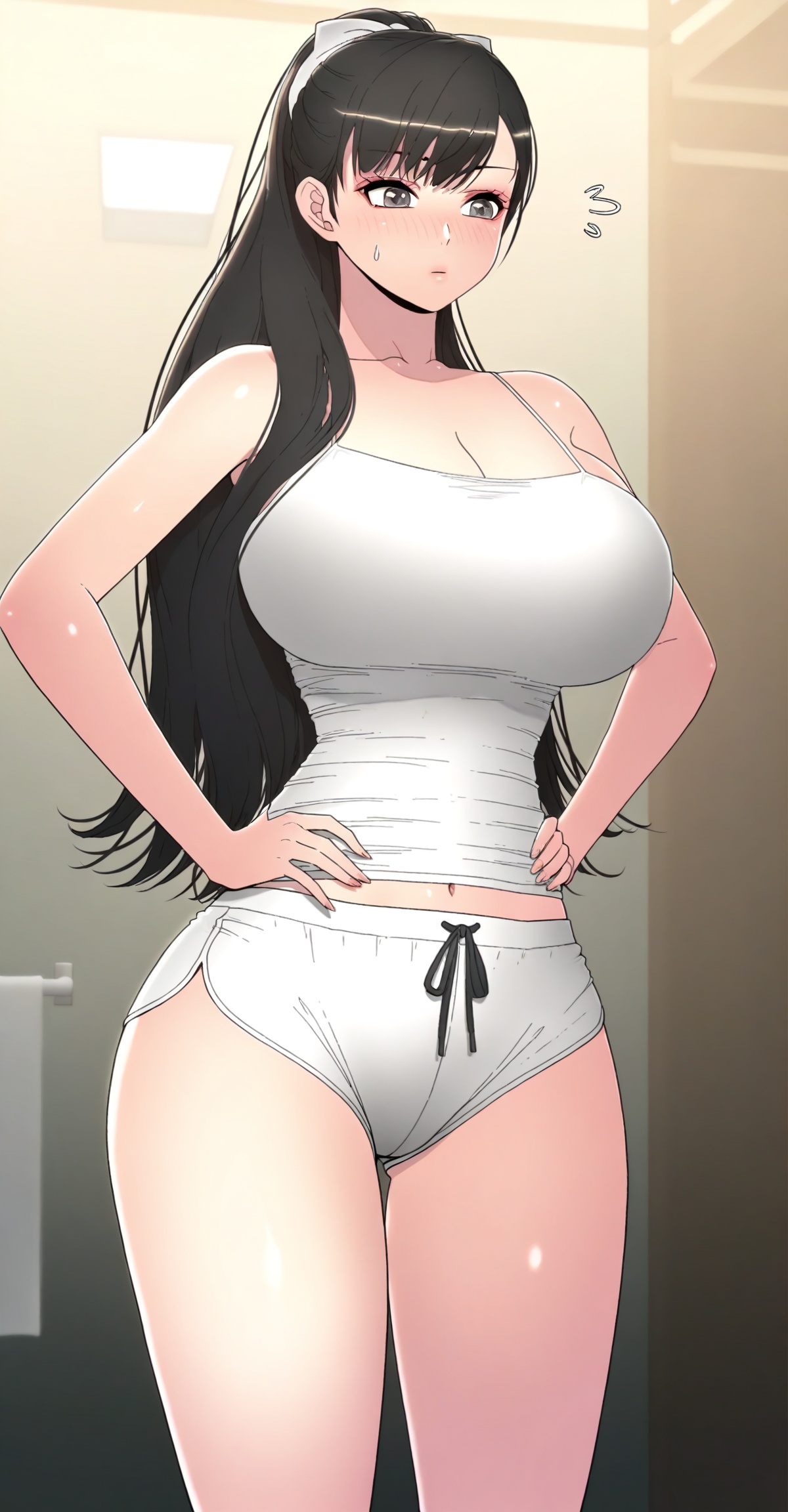 1girl,  solo,  black hair on Tensor.Art