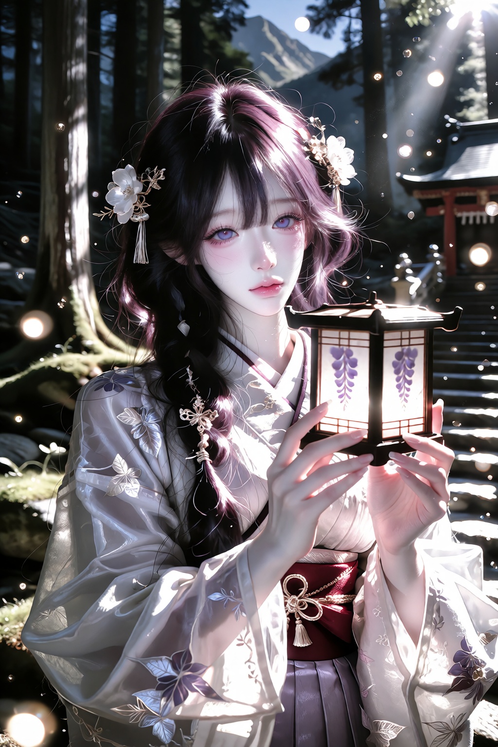 A beautiful young woman with a soft ethereal face,  delicate features,  serene expression on Tensor.Art