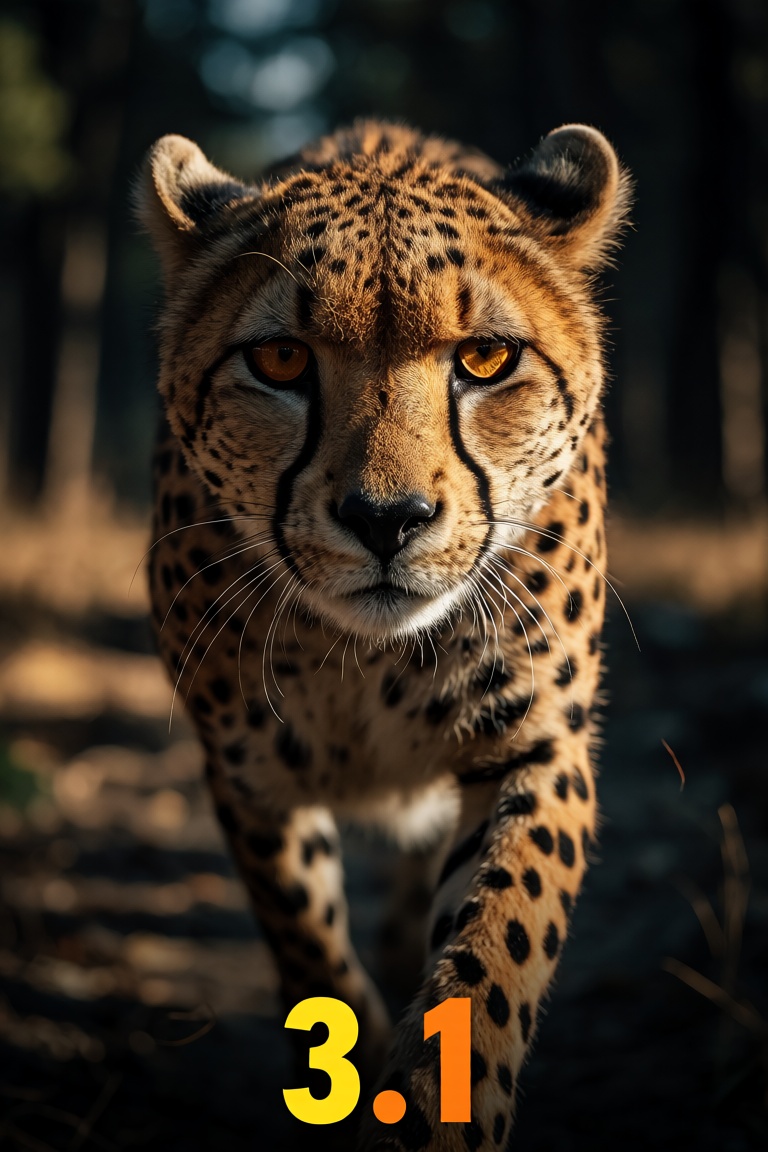 analog professional close up 50mm lenses national geographic photo of a chetah running to the viewer,  cinematic and drama...