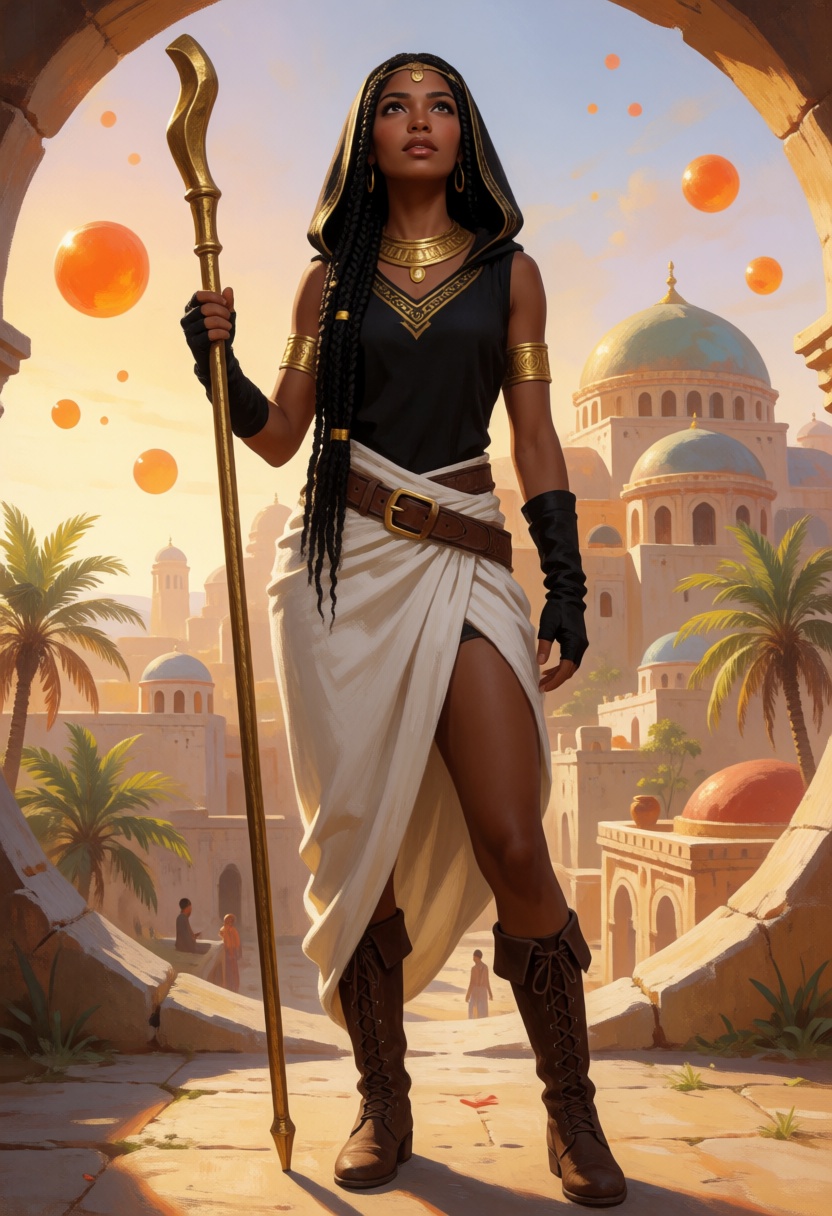 an ***** woman in her early twenties deep brown skin,  long black braided hair,  black eyes on Tensor.Art
