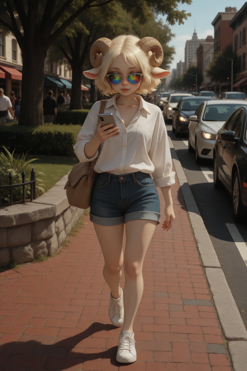 @Ophelia,  anthro sheep girl,  tan skin sheep ears on Tensor.Art
