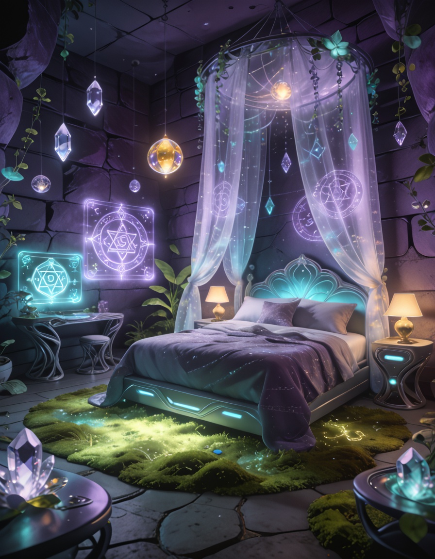 futuristic fairy princess b3dr00mmasterpiece,  best quality,  no humans on Tensor.Art