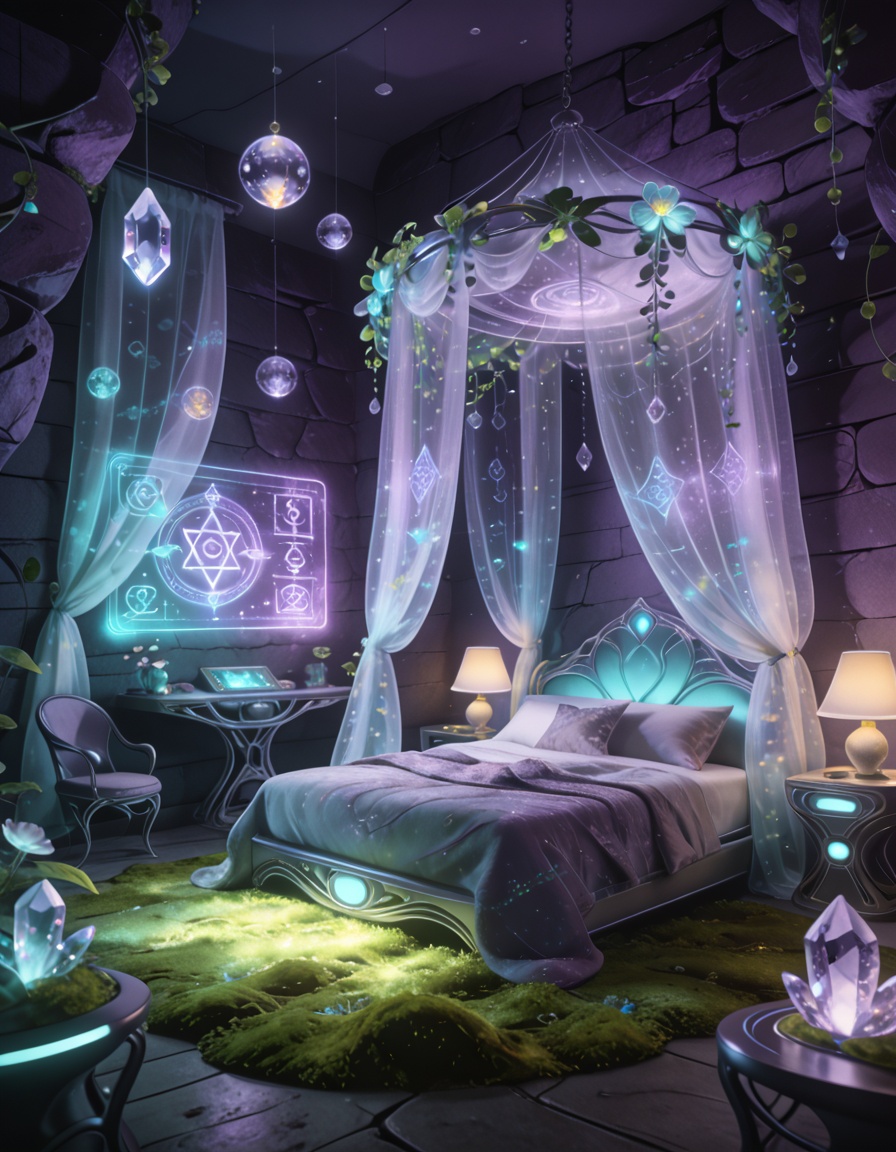 futuristic fairy princess b3dr00mmasterpiece,  best quality,  no humans on Tensor.Art