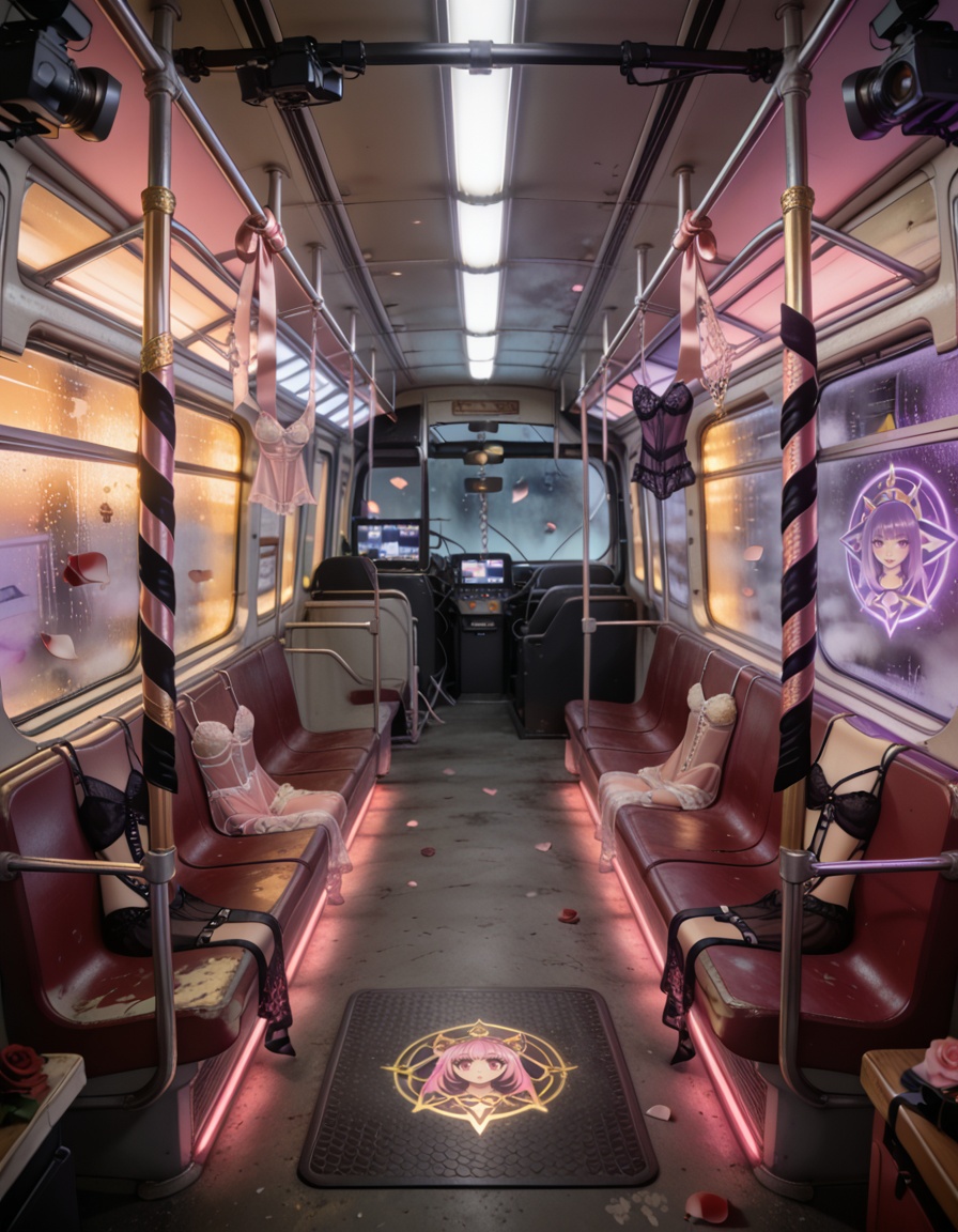 magical girl idol subway car filming s3tA sensual magical girl idol subway car filming set,  vintage metropolitan transit...