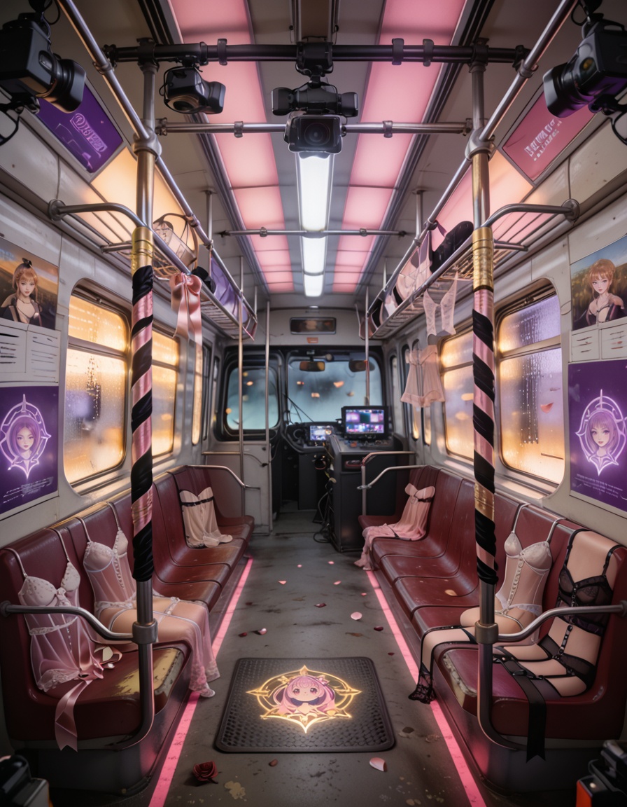 magical girl idol subway car filming s3tA sensual magical girl idol subway car filming set,  vintage metropolitan transit...