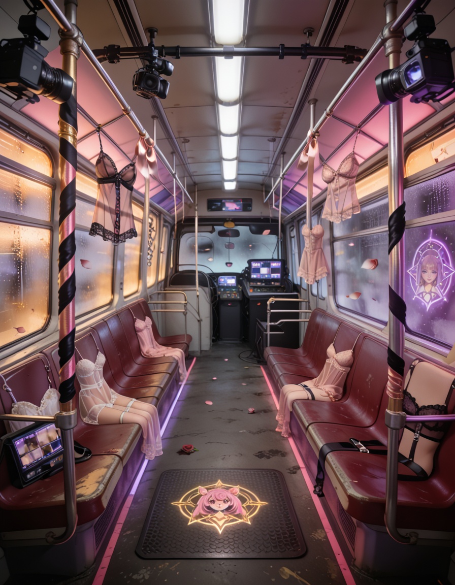 magical girl idol subway car filming s3tA sensual magical girl idol subway car filming set,  vintage metropolitan transit...