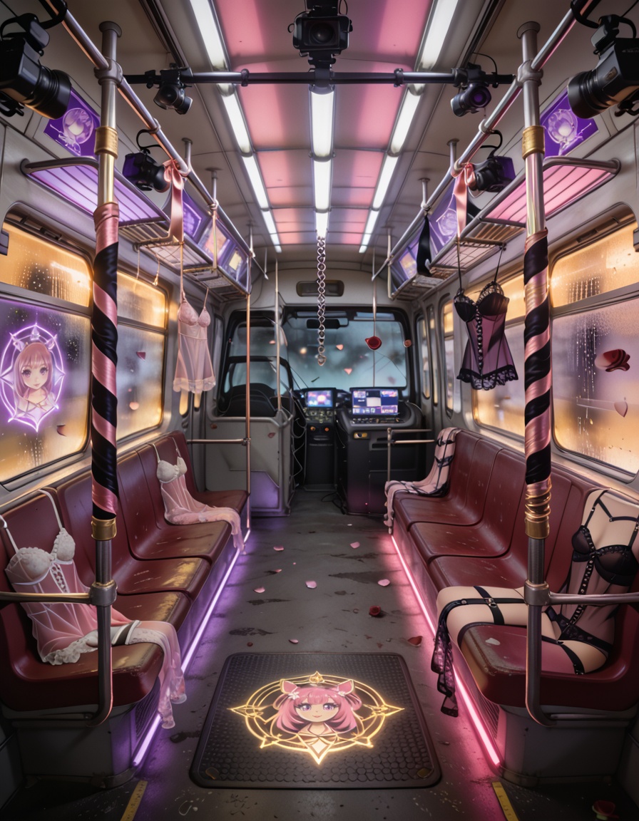 magical girl idol subway car filming s3tA sensual magical girl idol subway car filming set,  vintage metropolitan transit...