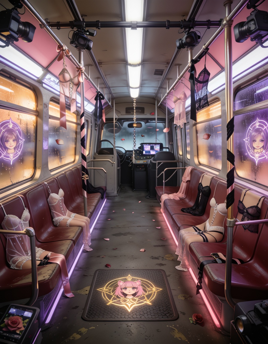 magical girl idol subway car filming s3tA sensual magical girl idol subway car filming set,  vintage metropolitan transit...