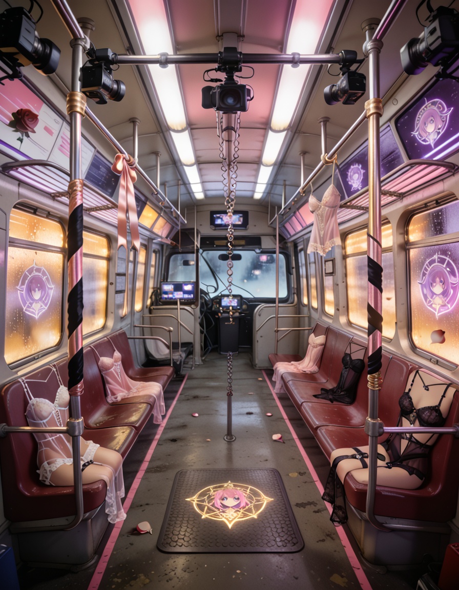 magical girl idol subway car filming s3tA sensual magical girl idol subway car filming set,  vintage metropolitan transit...