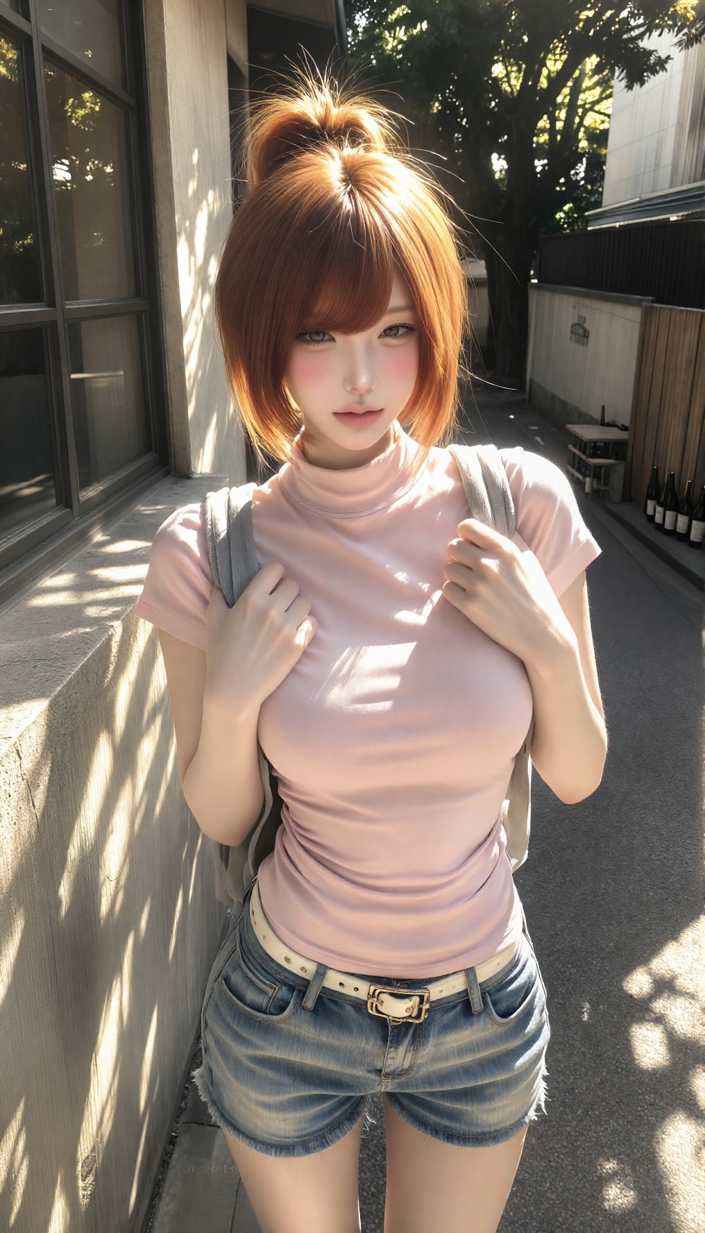 [THEME] Japanese casual street fashion,  soft girl aesthetic,  candid outdoor portrait on Tensor.Art