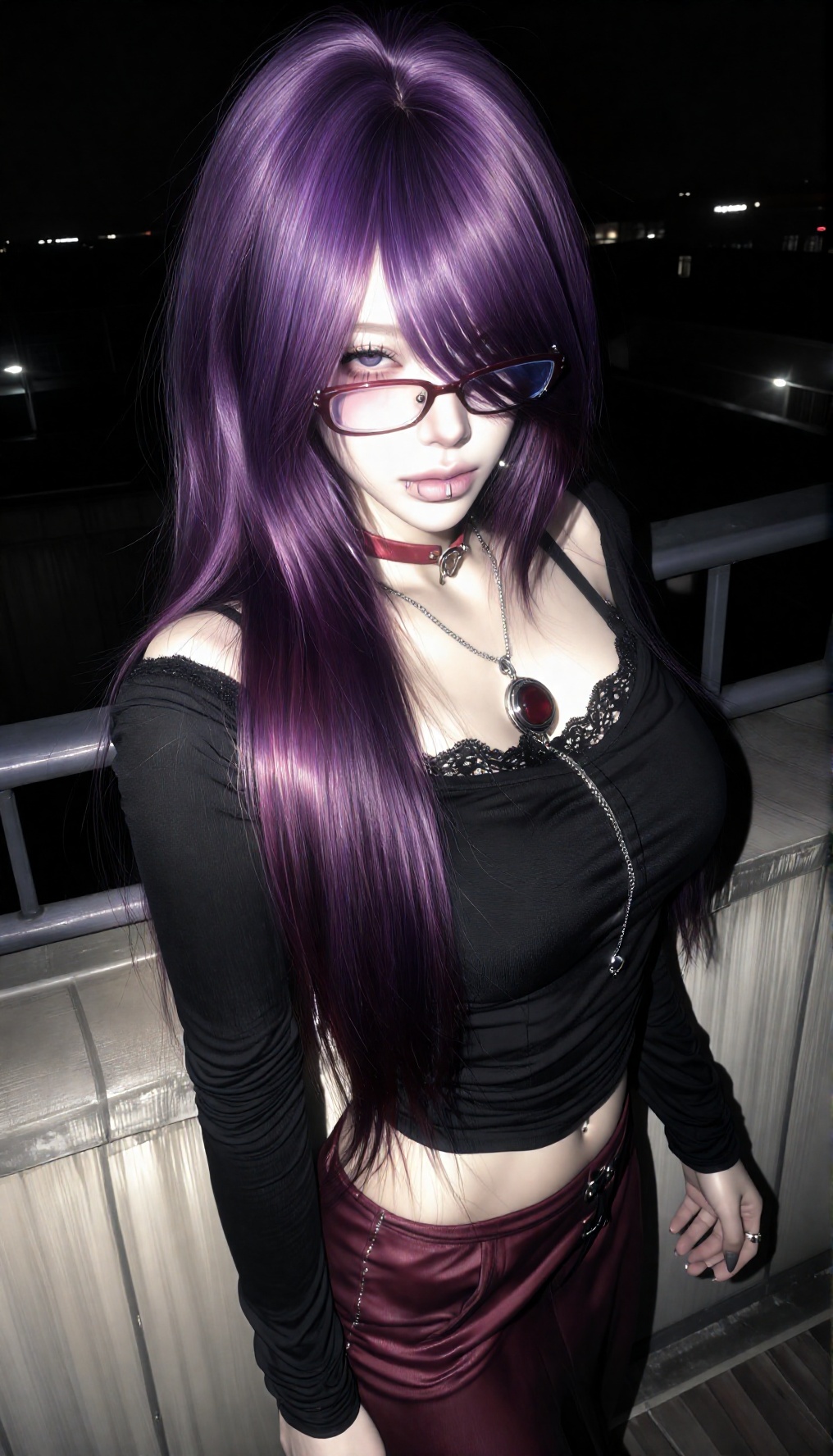 [THEME] Gothic gyaru aesthetic,  dark alternative fashion,  vampire-inspired styling on Tensor.Art