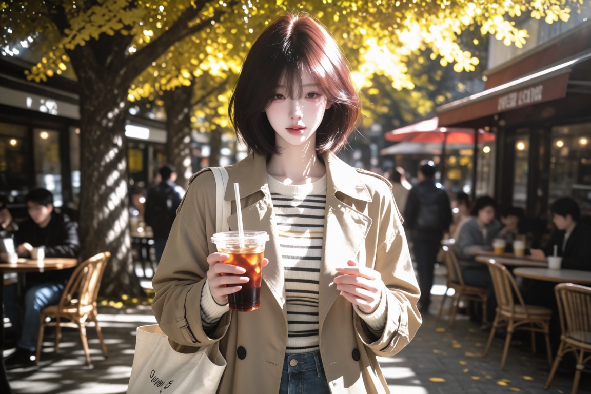 An Korean female,  20 year old,  a chic bob haircut on Tensor.Art