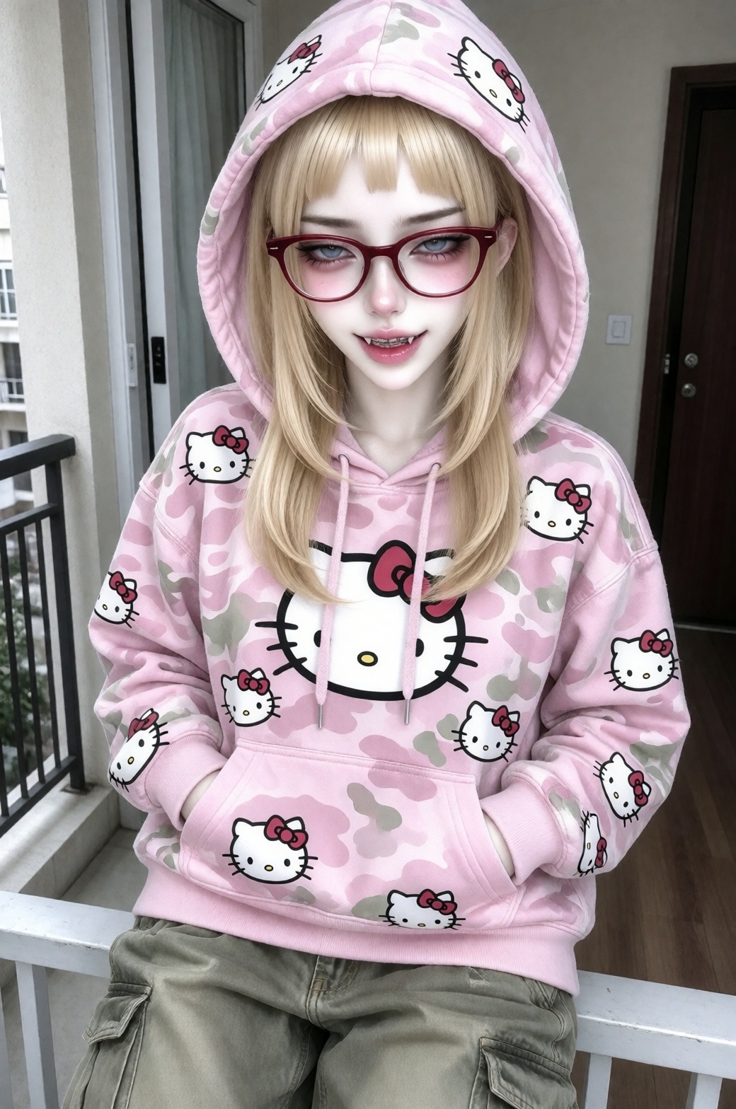cute young woman,  pale porcelain-white skin,  large muted dusty-blue eyes on Tensor.Art