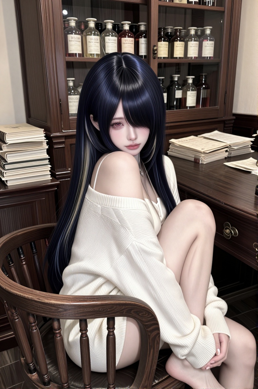 1girl,  pink eyes,  shoulder-length wolf cut on Tensor.Art