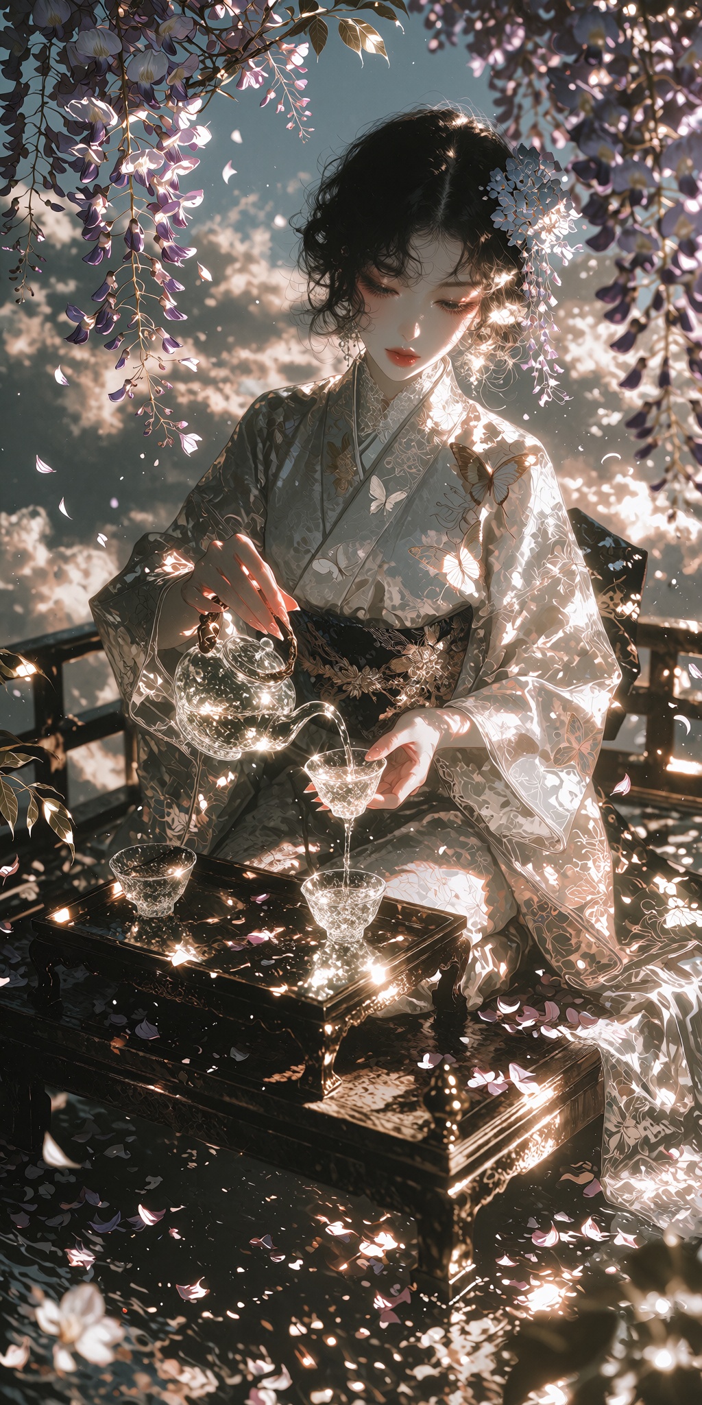 An alluring Chinese-fantasy woman,  manhua style illustration A woman,  ***** female on Tensor.Art