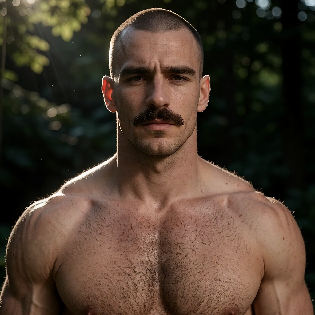 Extremely realistic photo of a tall,  muscular man with a striking,  masculine appearance and deep on Tensor.Art