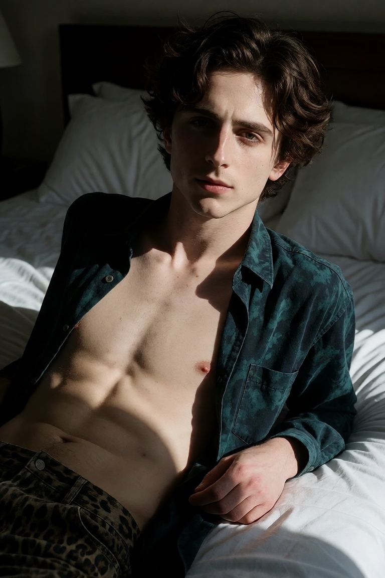 Extremely realistic photo of a young man with a slender,  athletic build and delicate,  sharp facial features reminiscent...