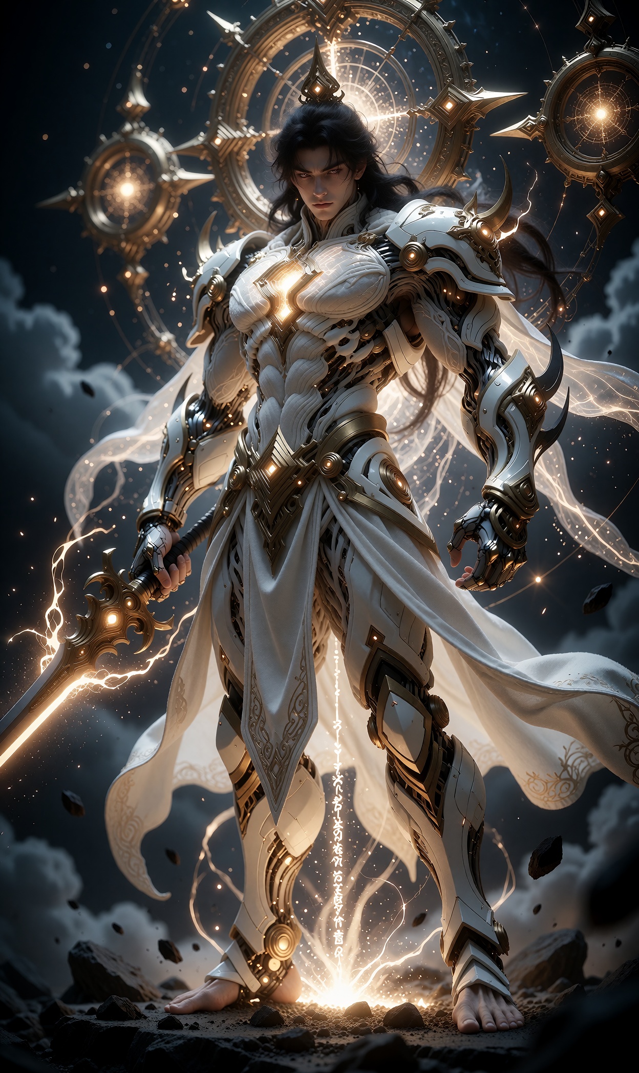 ((futuristic god engineering,  human-energy hybrid,  hybrid human in superbeings on Tensor.Art