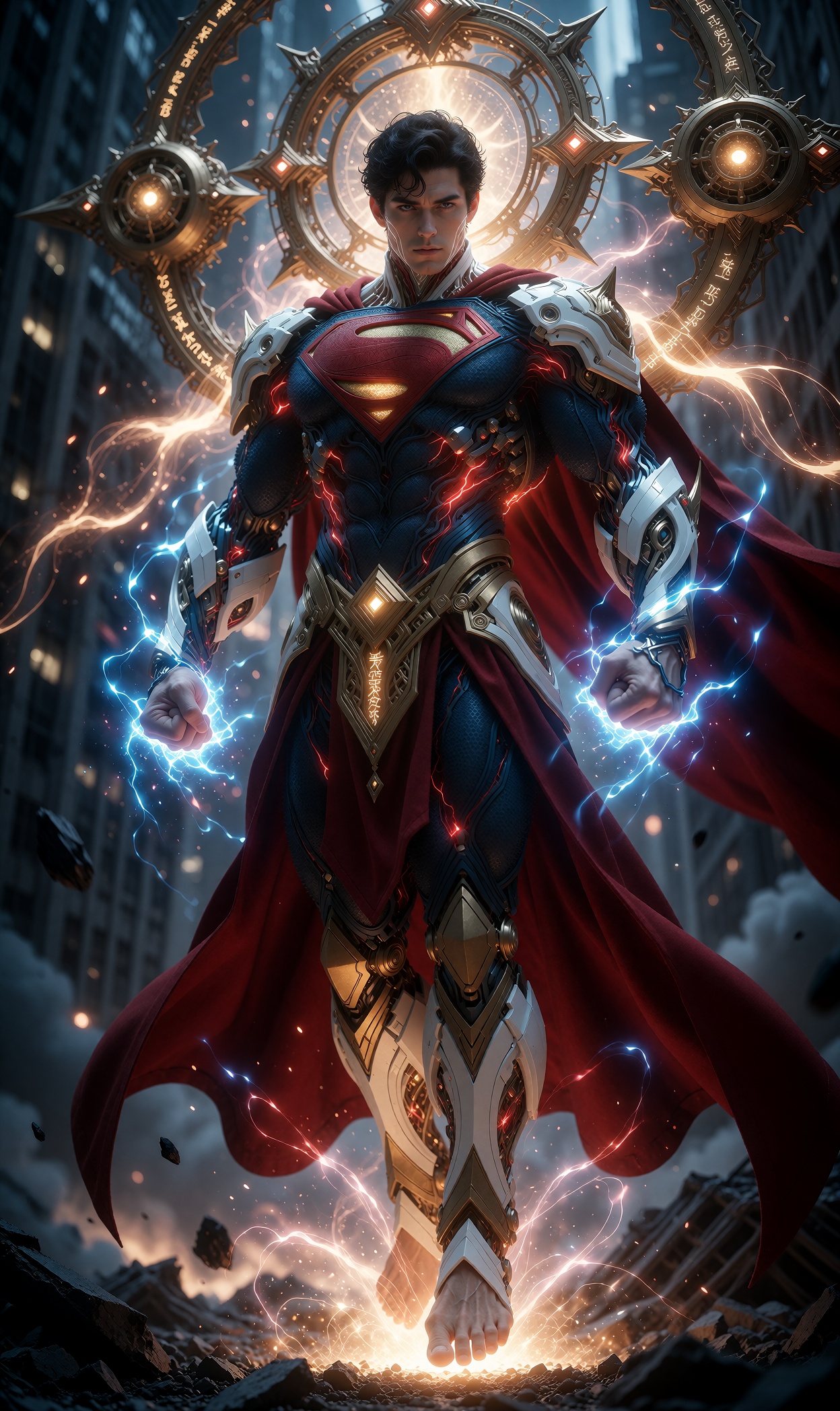 ((futuristic god engineering,  human-energy hybrid,  hybrid human in superbeings on Tensor.Art