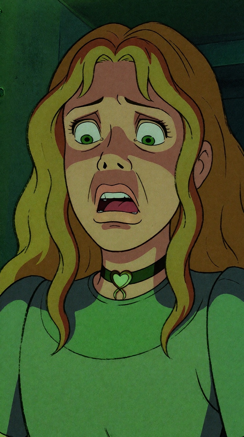 @heavymetal81_,  a close-up of an animated woman rendered in a retro,  grainy cartoon style on Tensor.Art