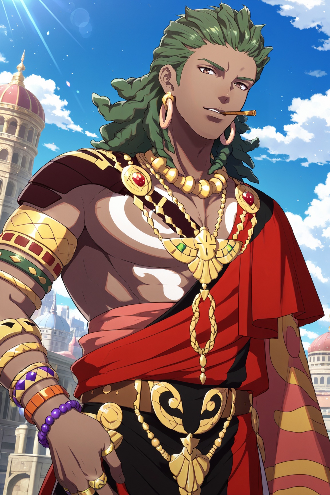 1boy,  Talimun,  green hair on Tensor.Art