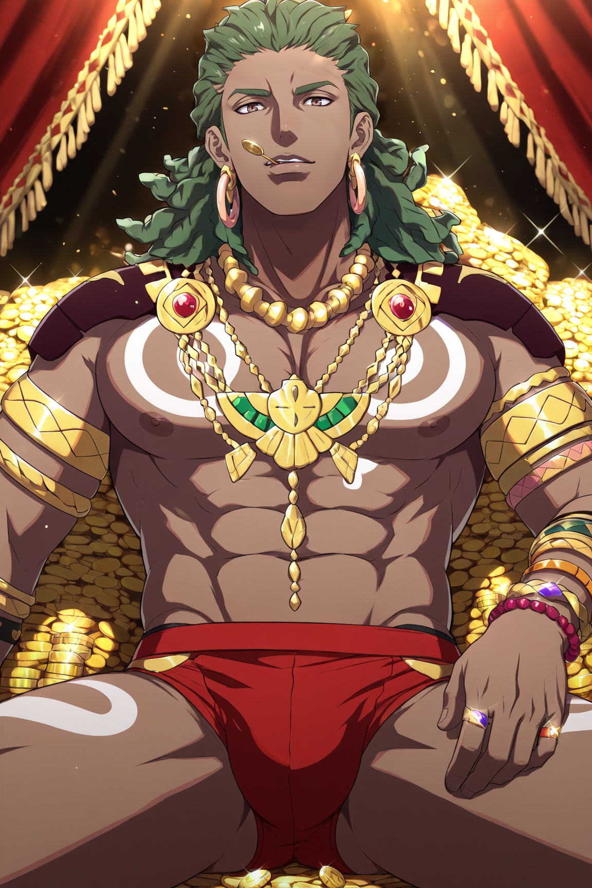 1boy,  Talimun,  green hair on Tensor.Art