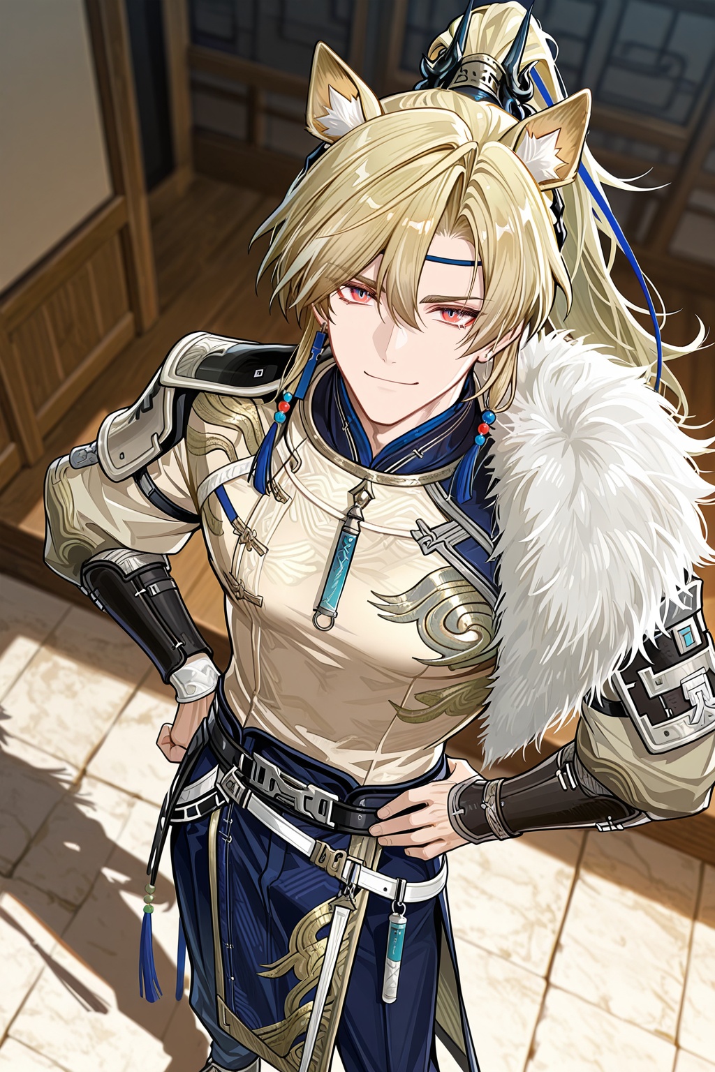 male focus,  1boy,  argent flow \(arknights\) on Tensor.Art