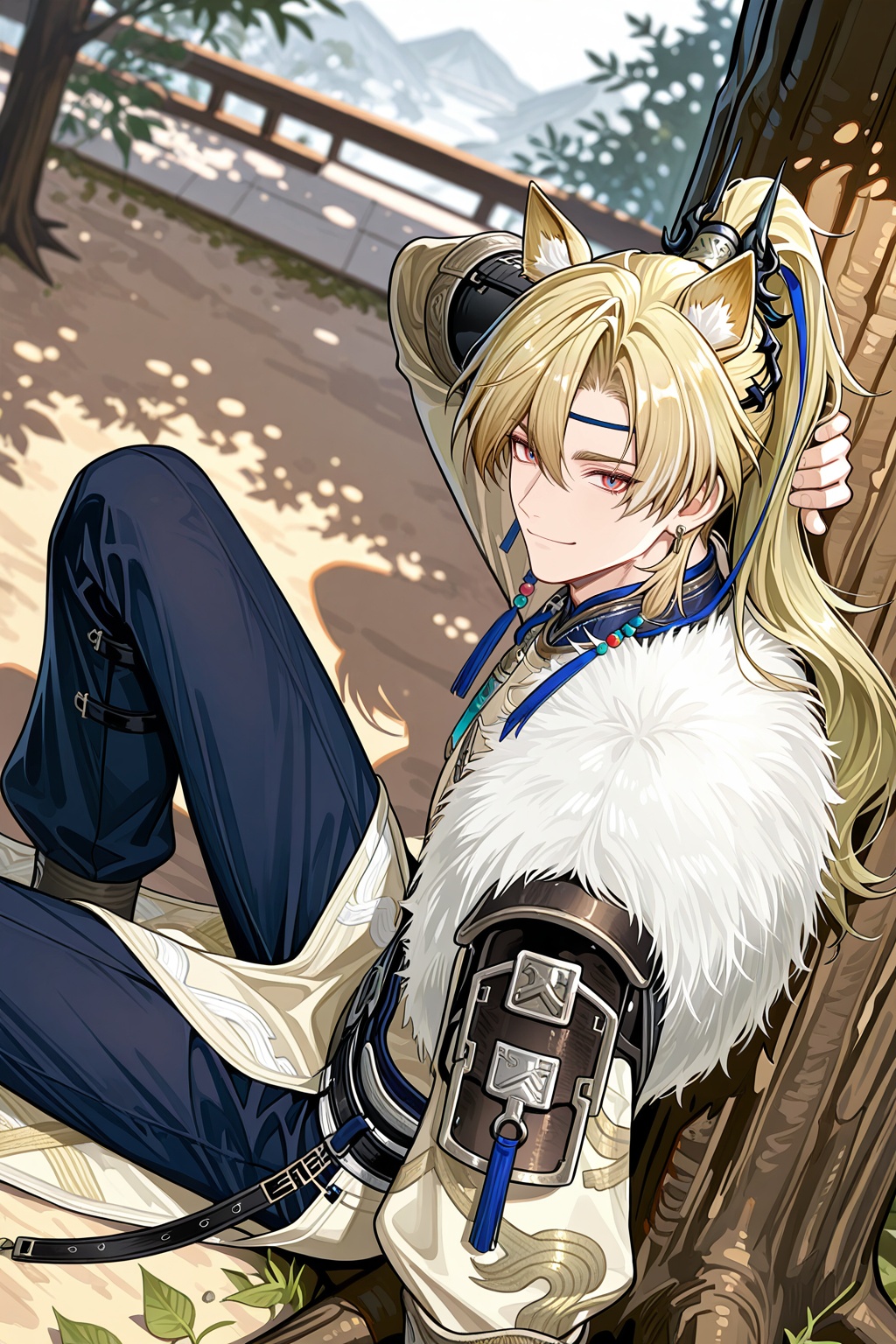 male focus,  1boy,  argent flow \(arknights\) on Tensor.Art