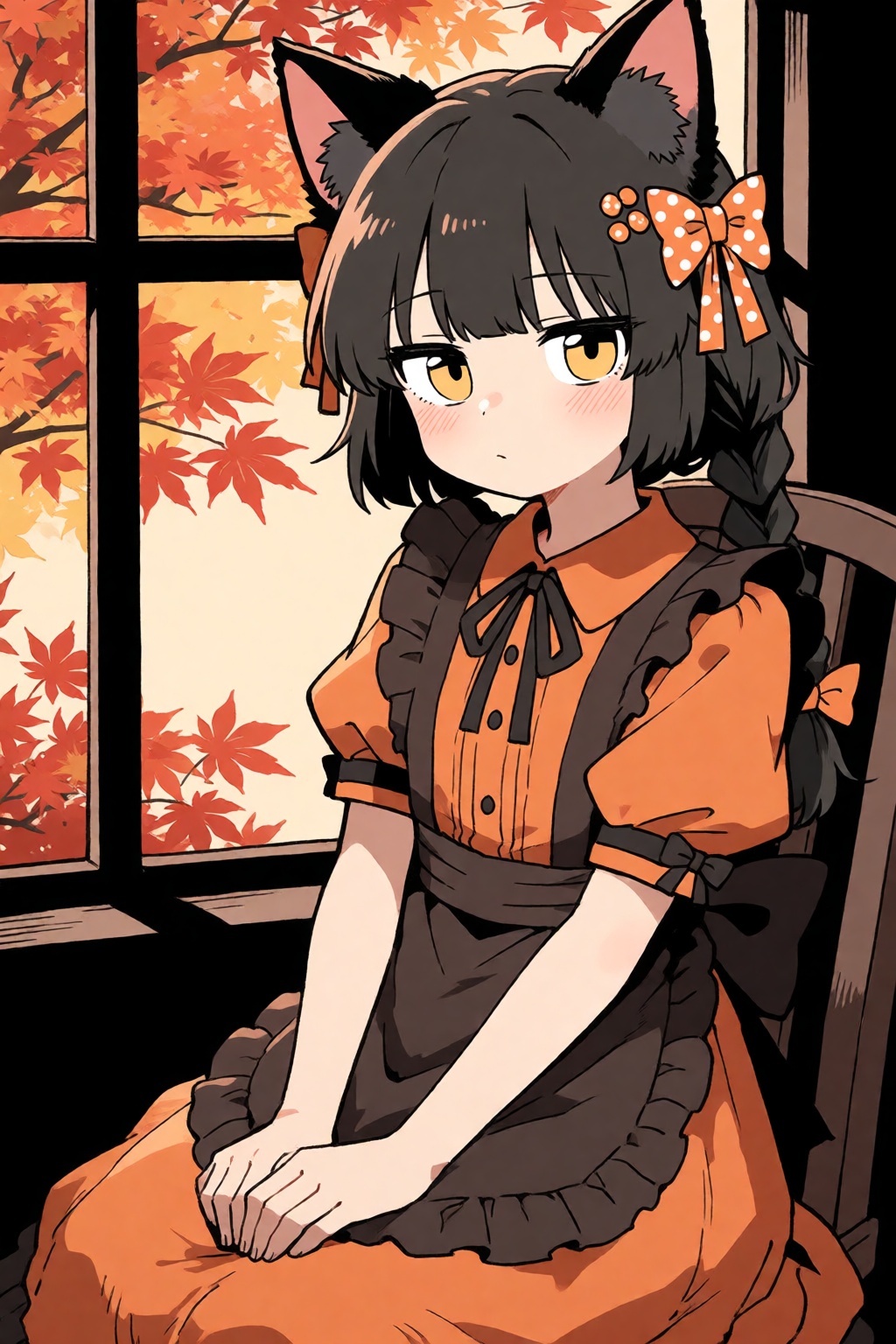 1girl,  animal ear fluff,  cat ears on Tensor.Art