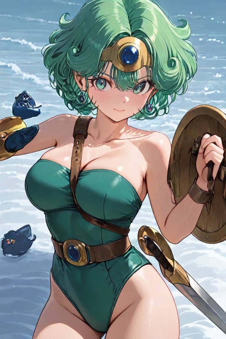 Large breasts,  a leotard stretched tight over the bust,  Off-the-shoulder style on Tensor.Art