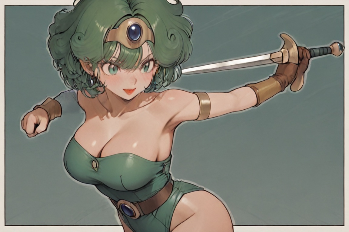 Large breasts,  a leotard stretched tight over the bust,  Off-the-shoulder style on Tensor.Art