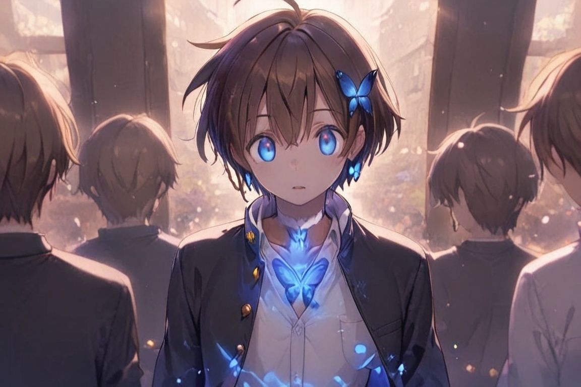 Kiyoshika-kun,  brown hair boy,  Spiky brown hair on Tensor.Art