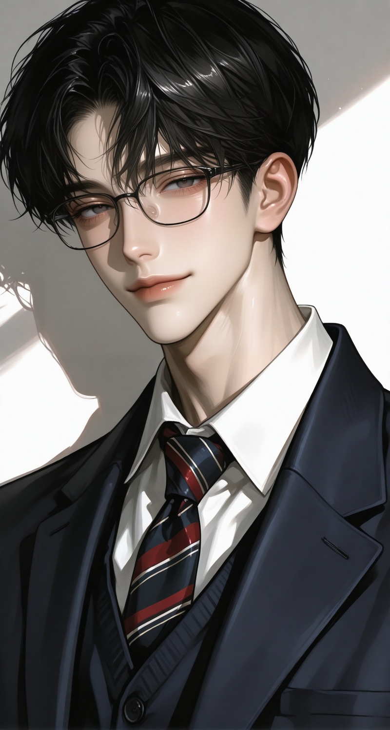 1boy,  solo,  upper body on Tensor.Art