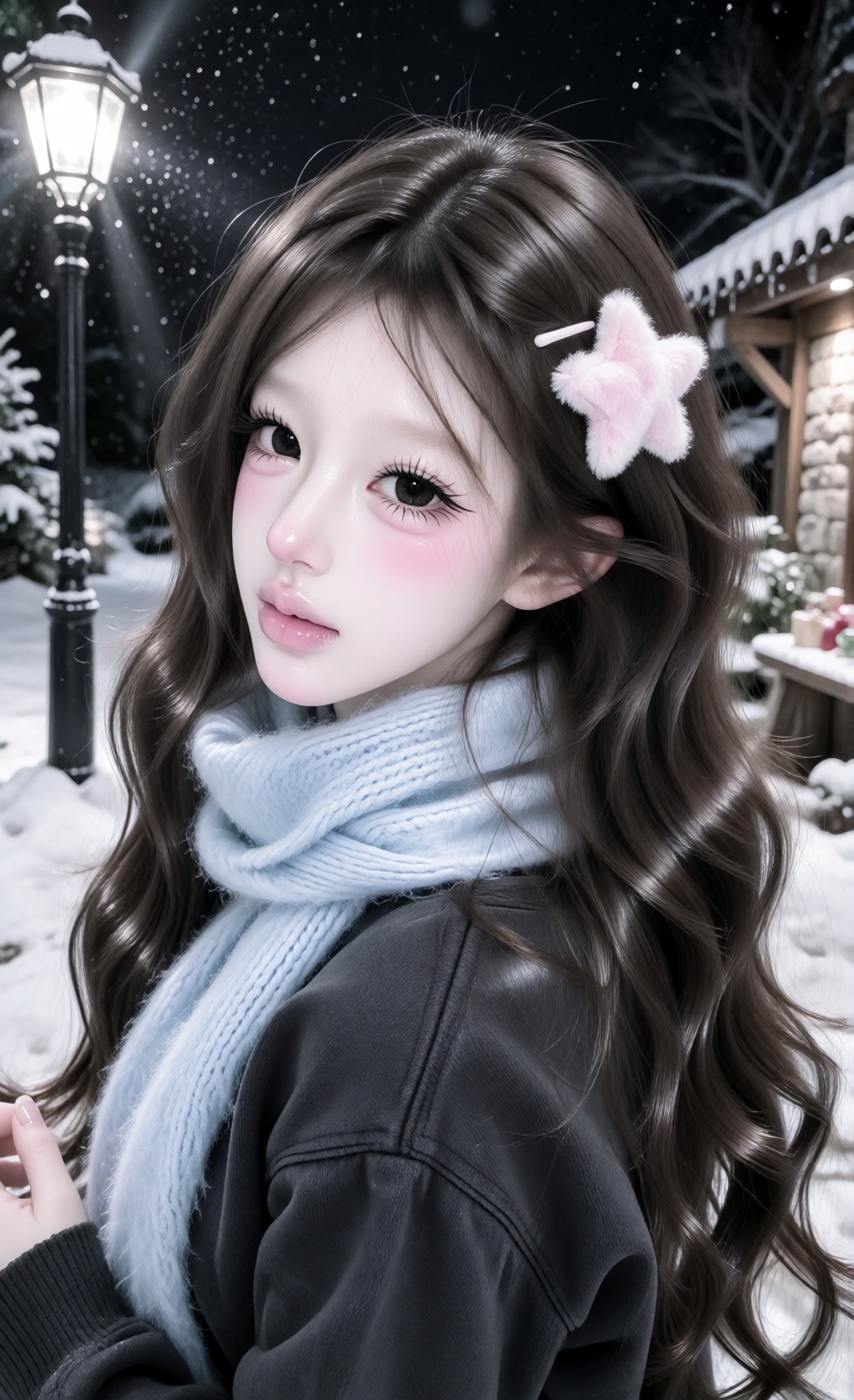 Cozy winter outdoor aesthetic,  warm lifestyle photography,  soft pastel and dark grey color palette on Tensor.Art