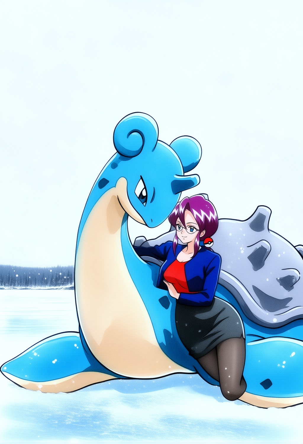 loreleipkm,  1girl,  purple hair on Tensor.Art