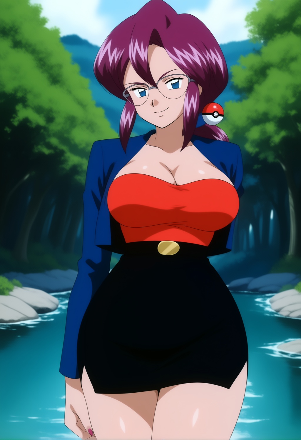 loreleipkm,  1girl,  purple hair on Tensor.Art