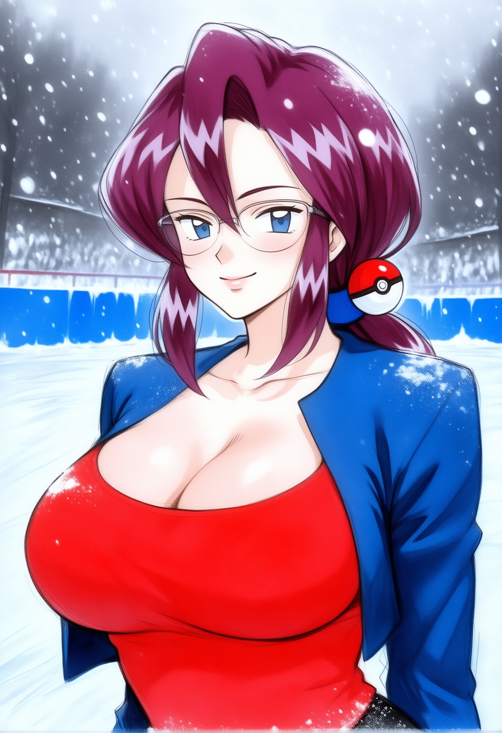 loreleipkm,  1girl,  purple hair on Tensor.Art