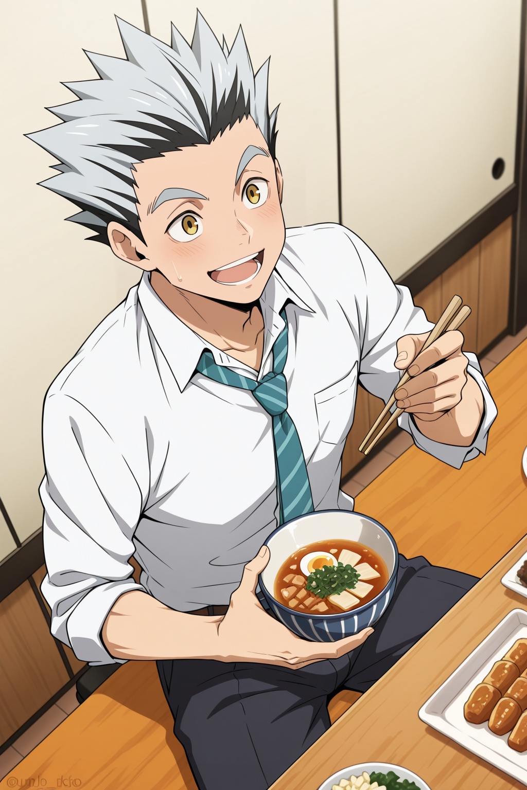 male focus,  1boy,  bokuto koutarou on Tensor.Art