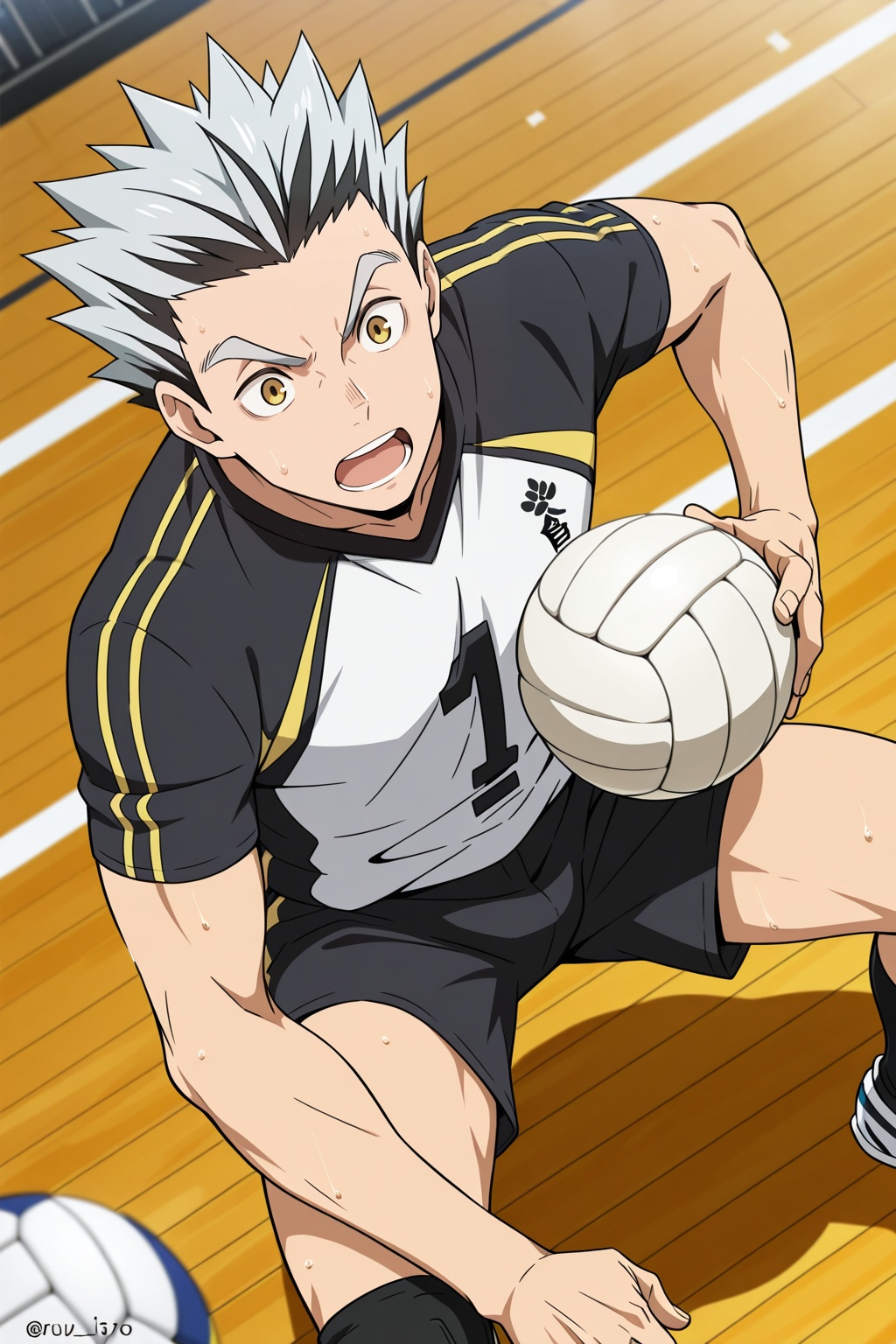 male focus,  1boy,  bokuto koutarou on Tensor.Art